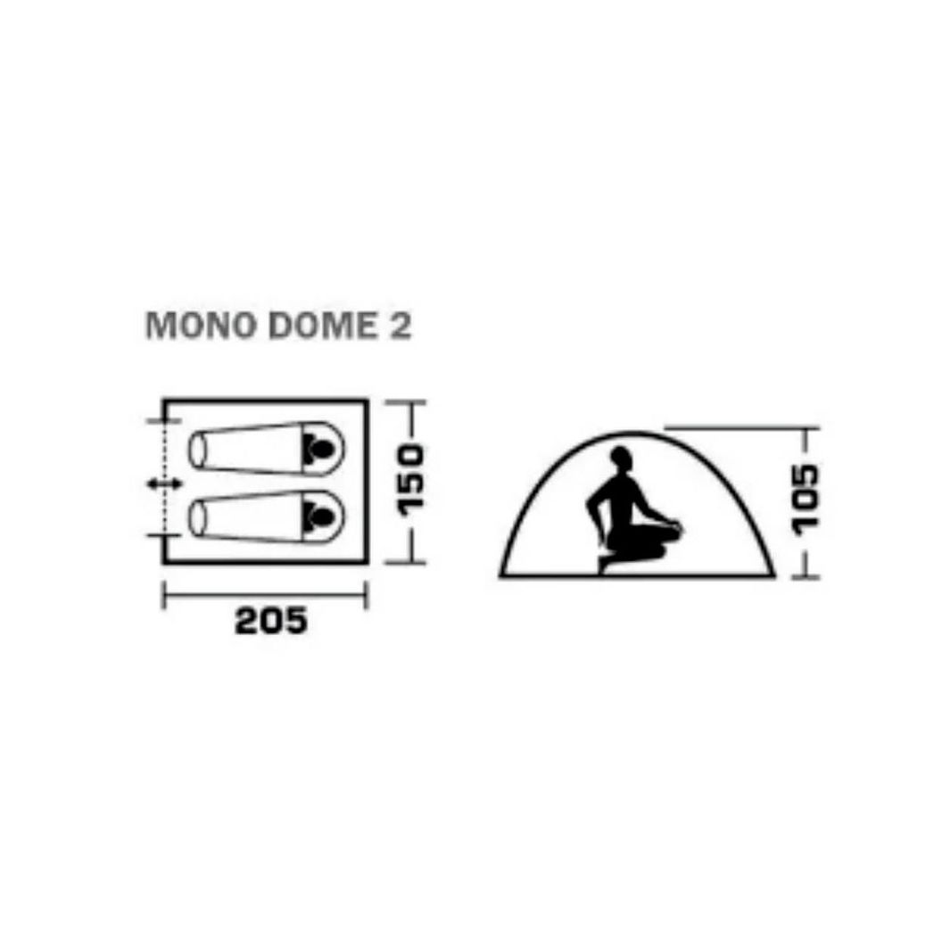 Купить Палатка 2х местная, Jungle Camp "Mono Dome 2", 205х150х105