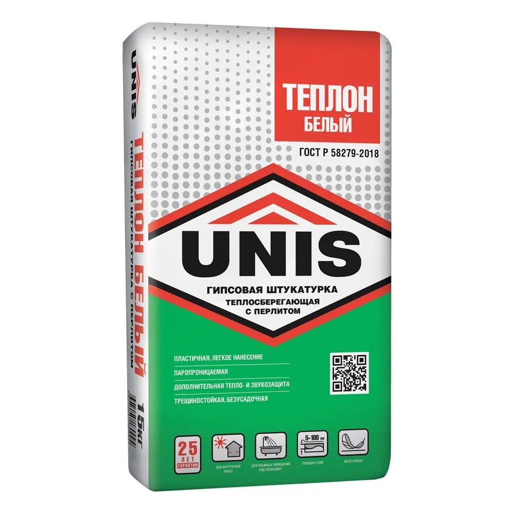 Купить Гипсовая смесь штукатурная "Unis-Теплон" (15кг)