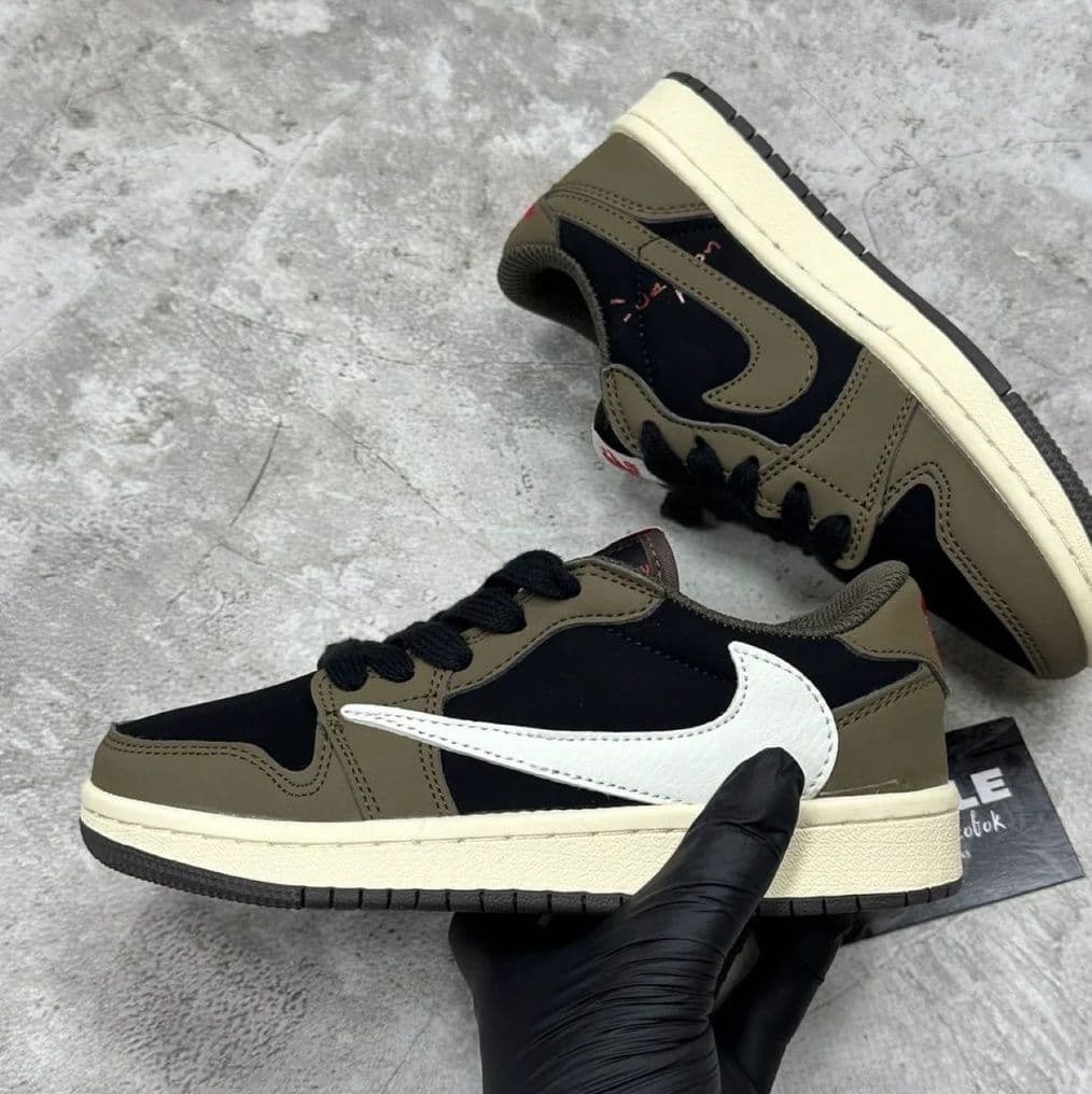 Купить Nike Air Jordan 1 Low Cactus Jack, Brown (K)