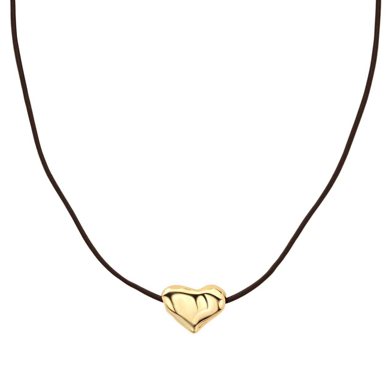 Купить LOVE ALWAYS WINS Чокер на шнурке с сердцем LOVE, позолота