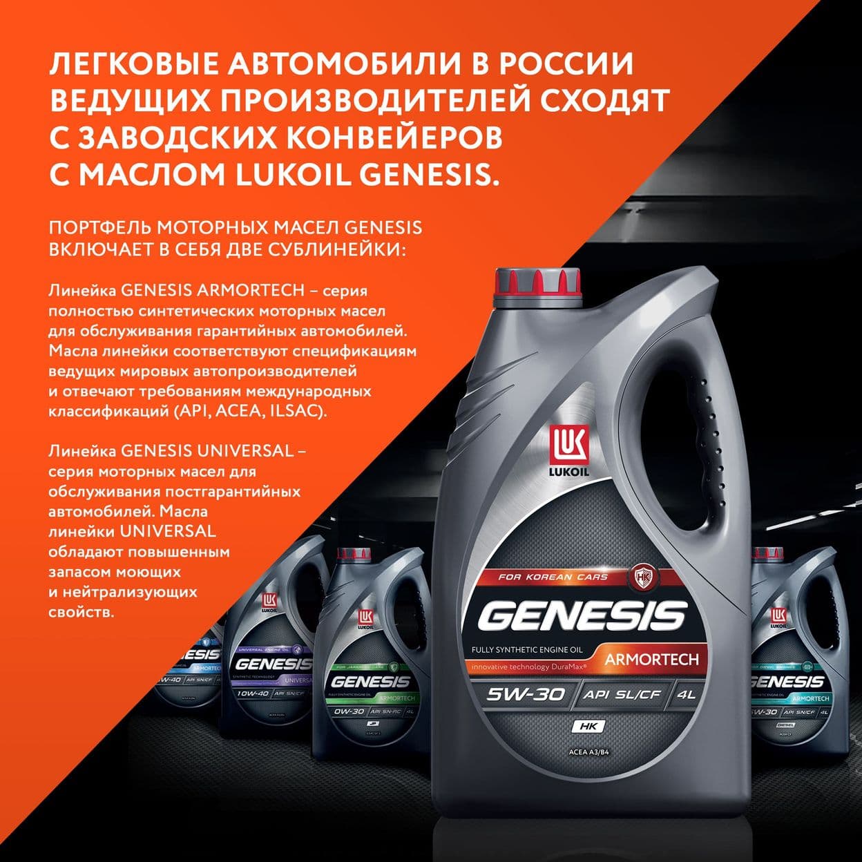 Купить Моторное масло LUKOIL GENESIS ARMORTECH НК 5W-30, 4л