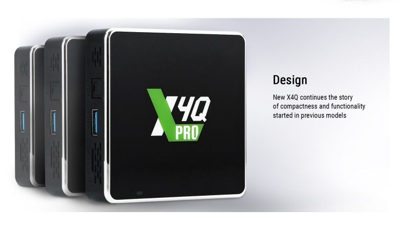Купить Смарт ТВ Приставка Ugoos X4Q PRO 4/32 Гб Amlogic S905X4 Android 11.0 Пульт C Гироскопом И Голосовым Управлением