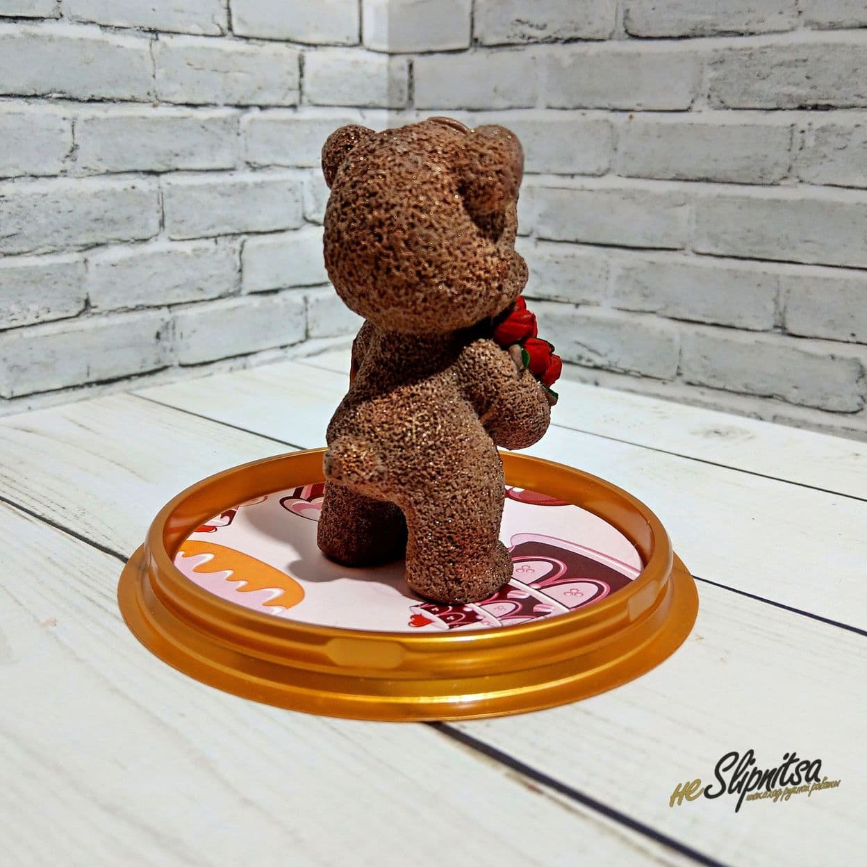Купить Мишка с тюльпанами 3D