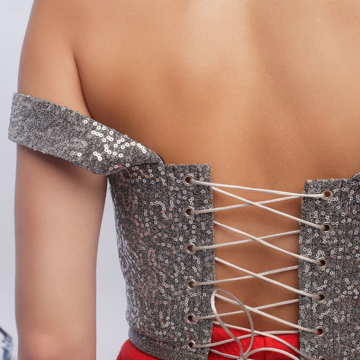 Купить Корсет Paietki silver