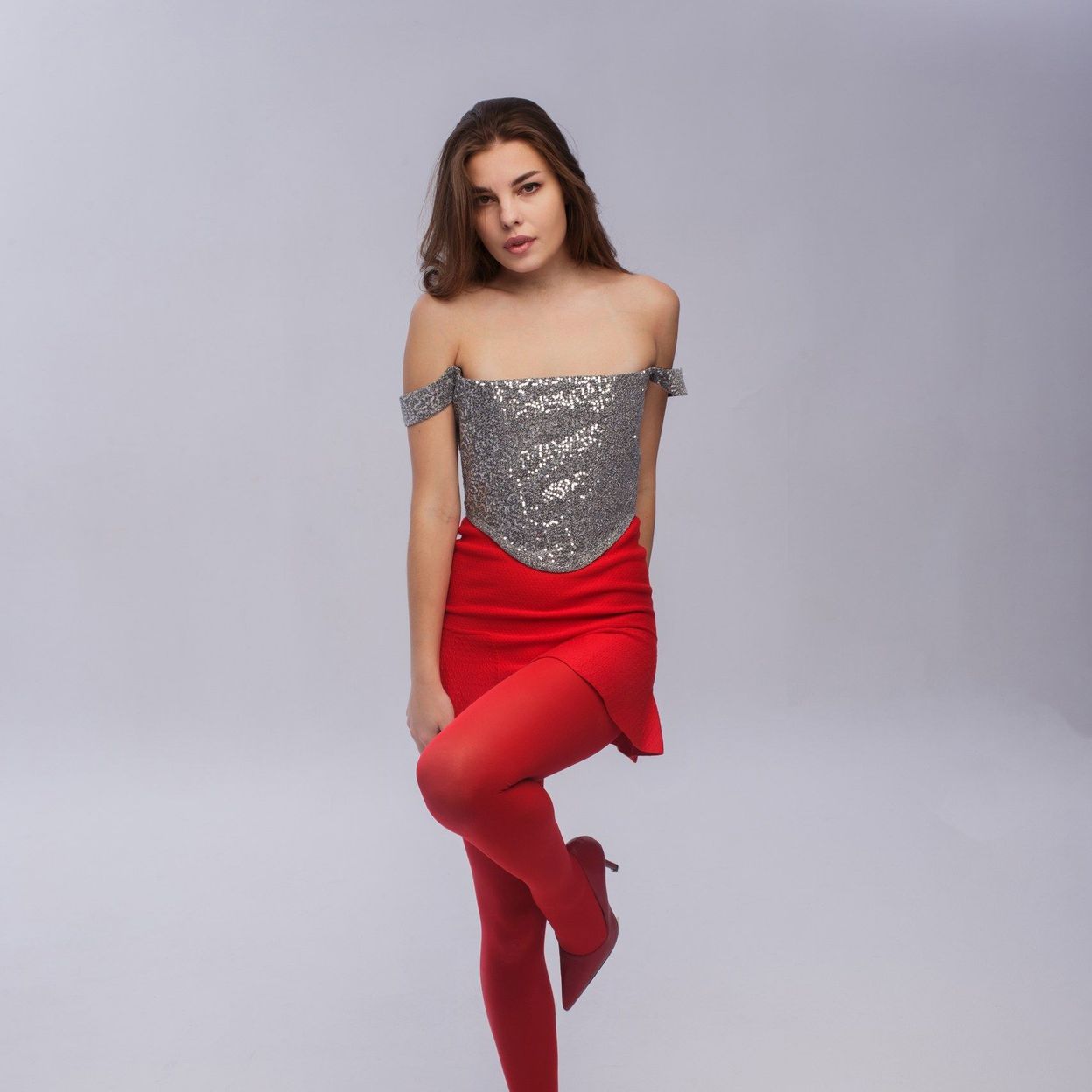 Купить Корсет Paietki silver