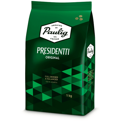 Купить PAULIG КОФЕ В ЗЕРНАХ НАТУРАЛЬНЫЙ ЖАРЕНЫЙ PRESIDENTTI ORIGINAL 1 КГ. доставка продуктов Тюмень . доставка продуктов в Тюмени . доставка фруктов 