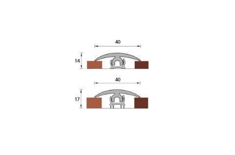 Купить Порог Ideal гибкий ОРЕХ 0.9м