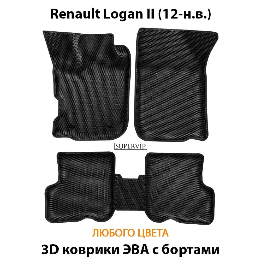 Купить Автоковрики ЭВА с бортами для Renault Logan II