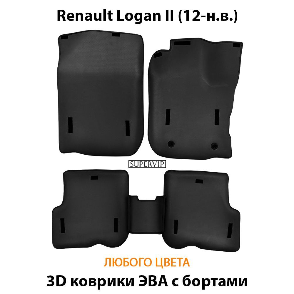 Купить Автоковрики ЭВА с бортами для Renault Logan II