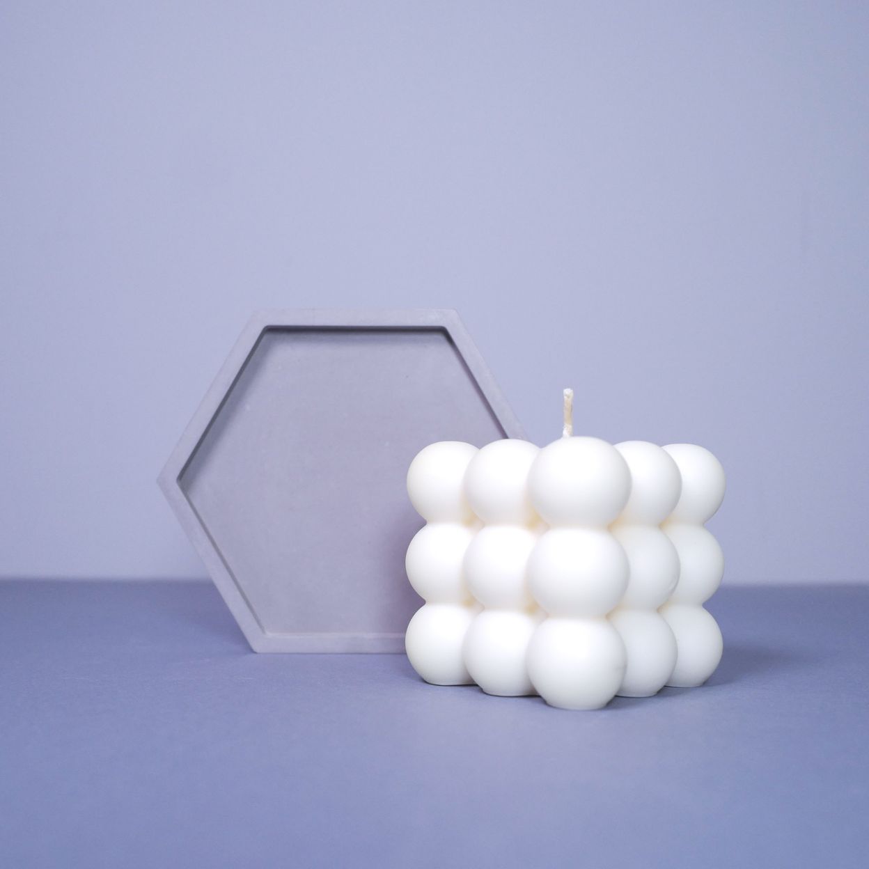 Купить Свеча Cube Bubble на подставке