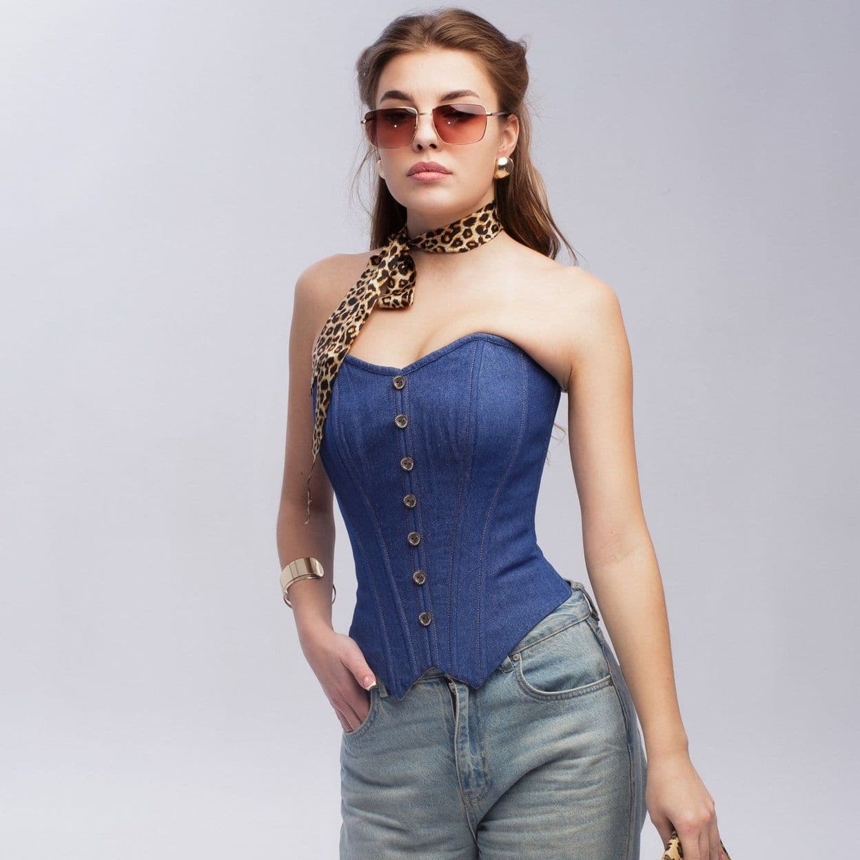 Купить Корсет  «DENIM figurnaya classika Sinii»