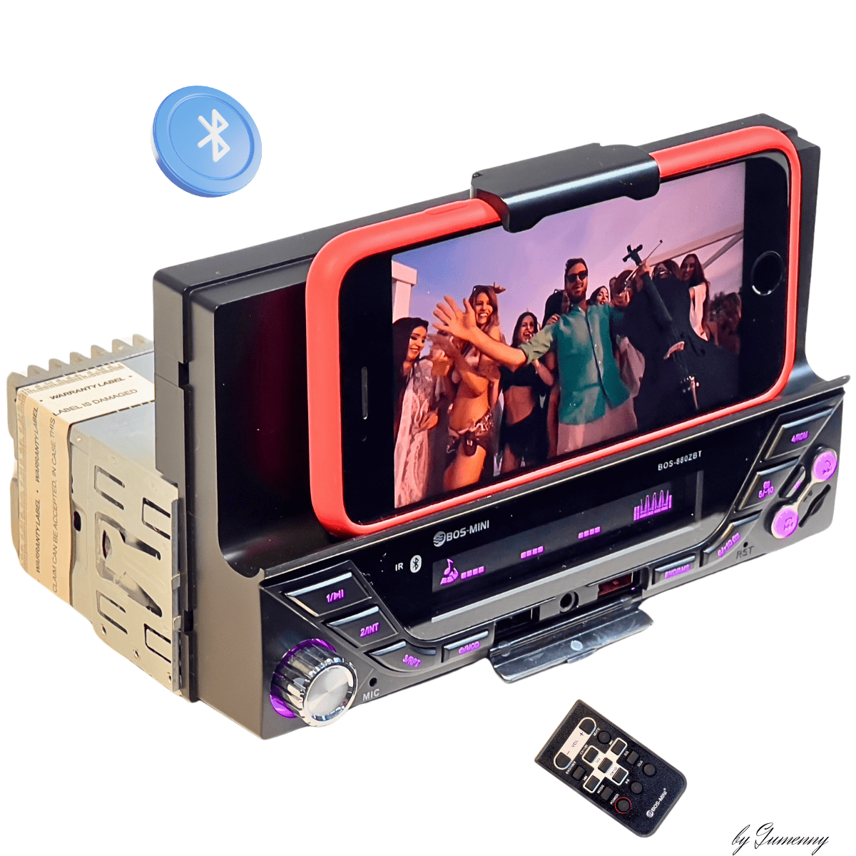Купить магнитола с держателем для смартфона bos-880ZBT