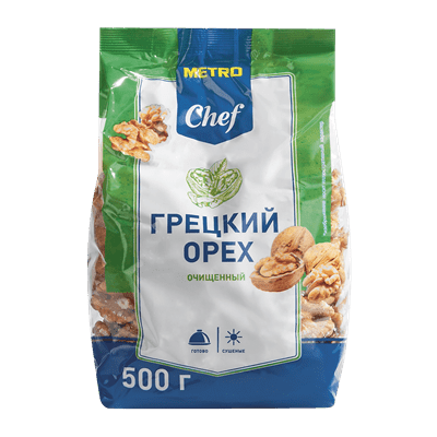 Купить ОРЕХ ГРЕЦКИЙ METRO CHEF ОЧИЩЕННЫЙ 500 Г. доставка продуктов тюмень . доставка продуктов в тюмени . доставка фруктов тюмень . доставка фруктов в