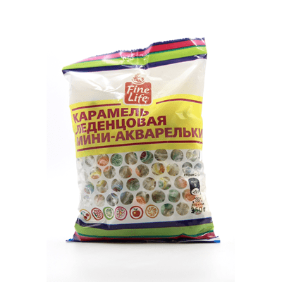 Купить КАРАМЕЛЬ FINE LIFE ЛЕДЕНЦОВАЯ МИНИ-АКВАРЕЛЬКИ 350 Г. доставка продуктов Тюмень . доставка продуктов в Тюмени . доставка фруктов Тюмень . достав