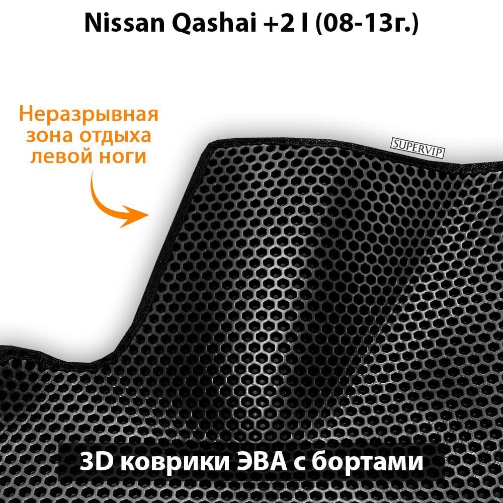 Купить Автоковрики ЭВА с бортами для Nissan Qashqai +2 I