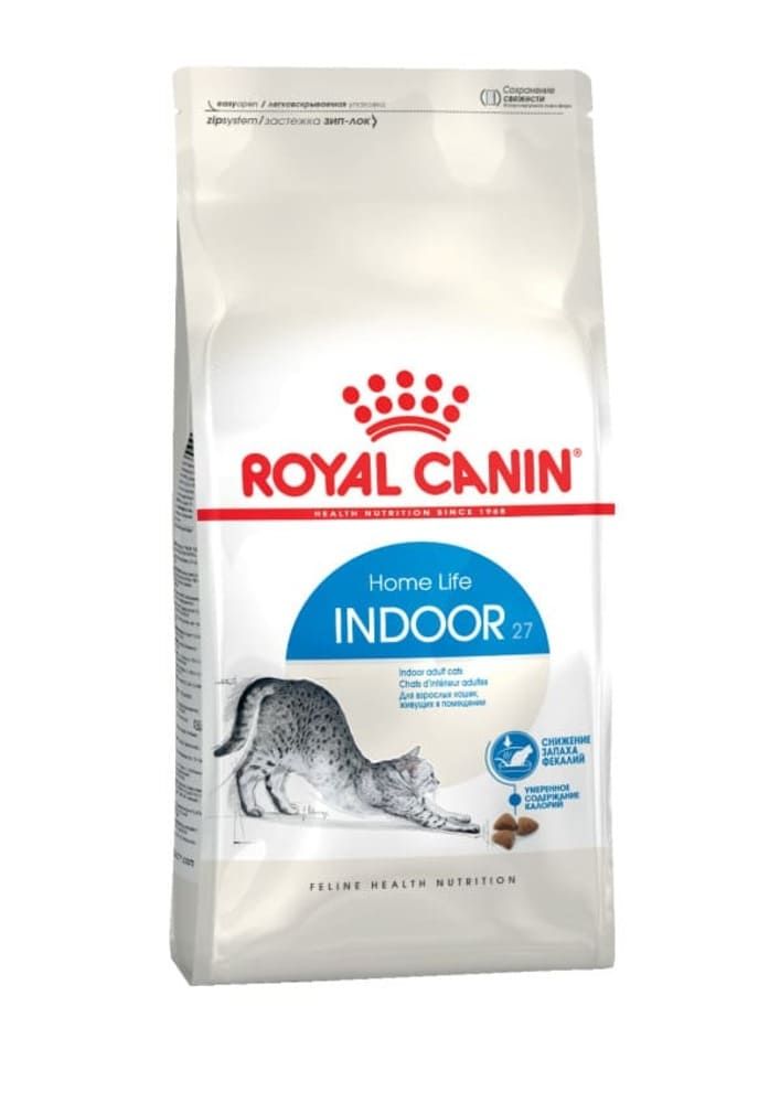 Купить Royal Canin Indoor 27 сухой корм для взрослых кошек, живущих в помещении 400гр