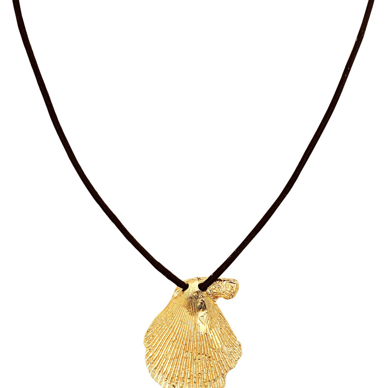 Купить MORE VNUTRI Колье с одной большой ракушкой без вставок, позолота