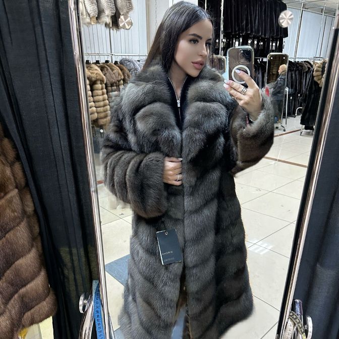 Купить Норковая шуба с рысью Сударушка