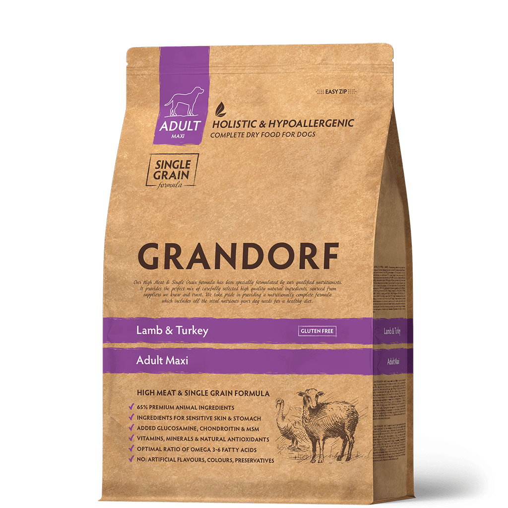 Купить GRANDORF Adult Maxi сухой корм для взрослых собак крупных пород с ягненком и индейкой 3кг