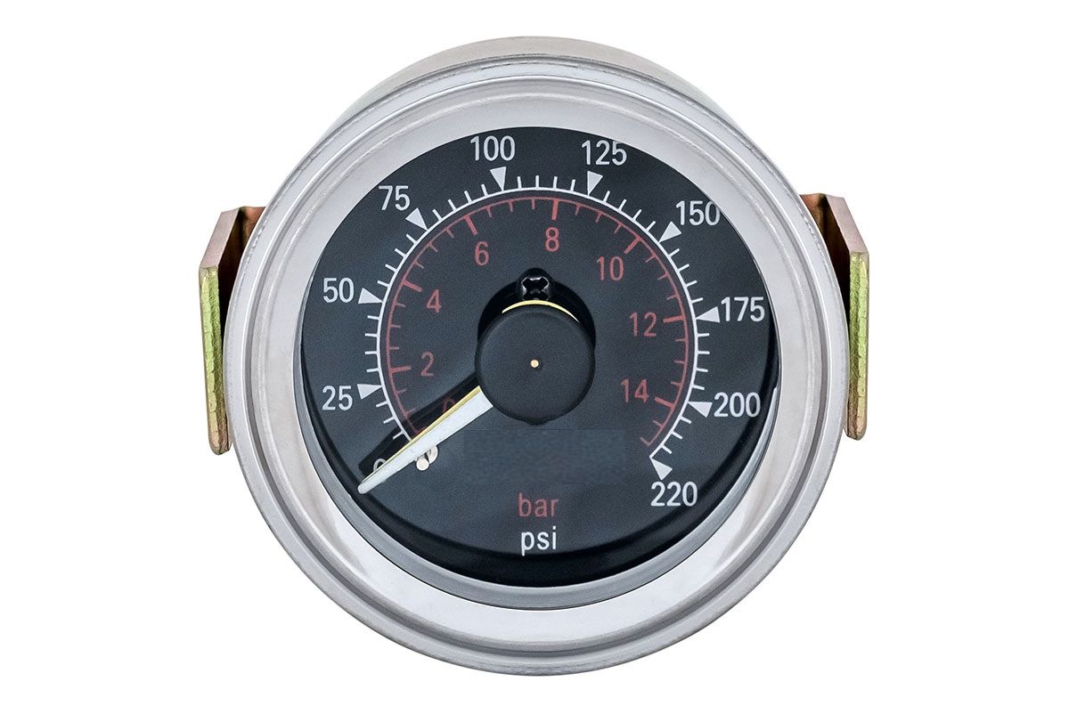 Купить Манометр двухстрелочный с подсветкой, 15бар (220psi)