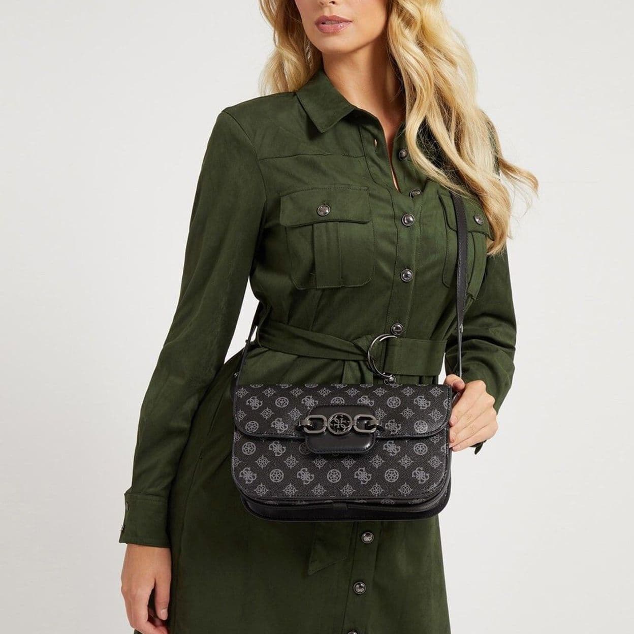 Купить Guess Handtasche Schultertasche Hensely 4g logo peony HWPM8378210-CMT 131756290