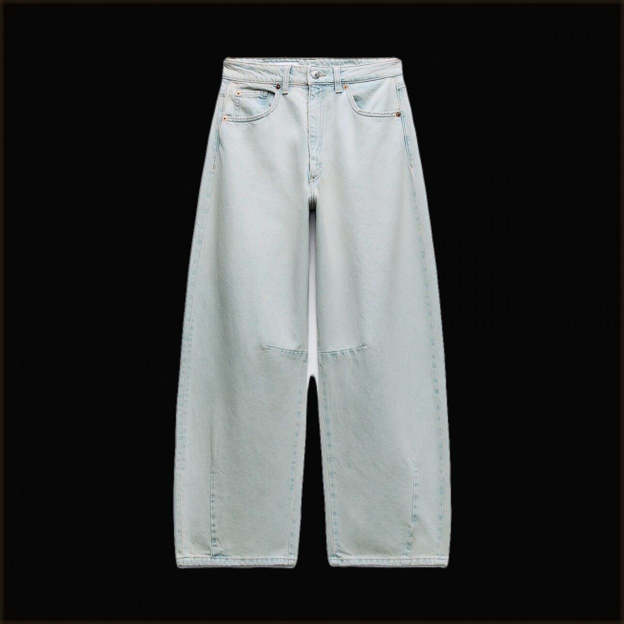 Купить Джинсы trf baggy balloon со средней посадкой ZARA