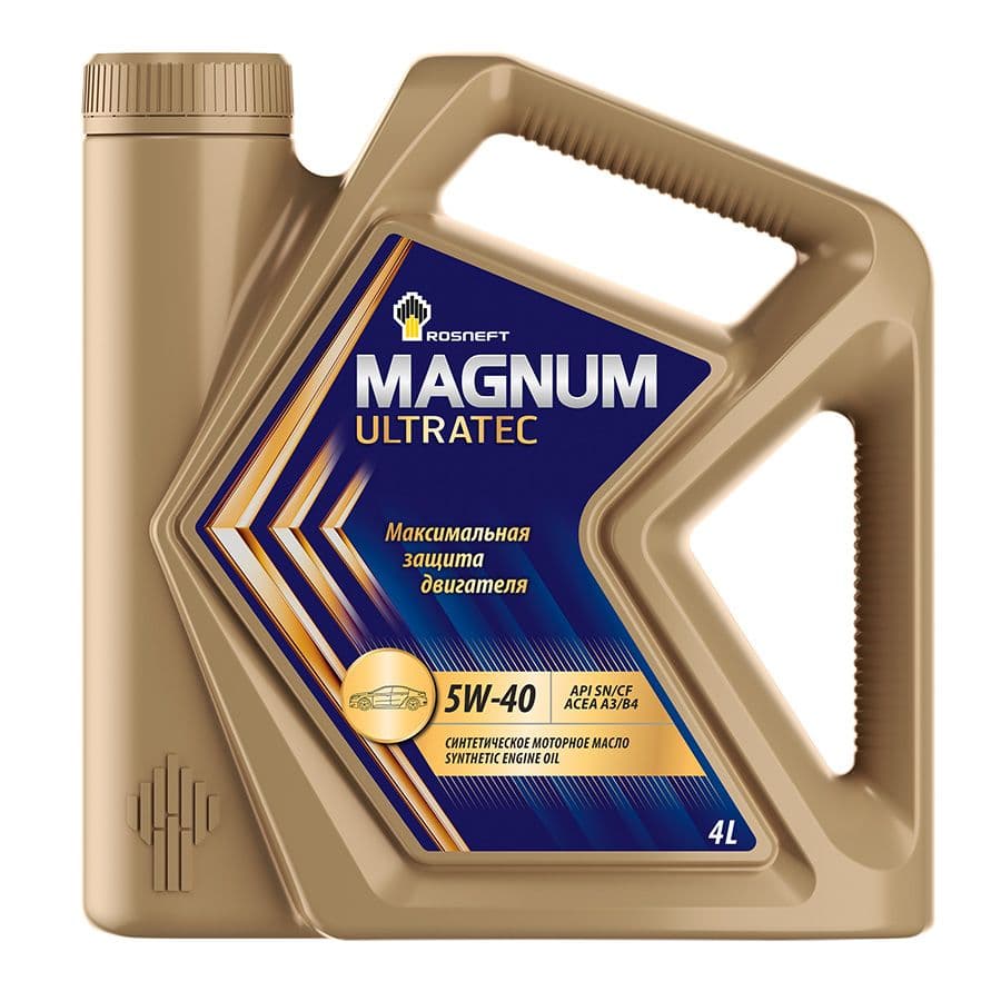 Купить Масло моторное Роснефть "Magnum Ultratec", синтетическое, API SN, CF, 5W-40, 4 л