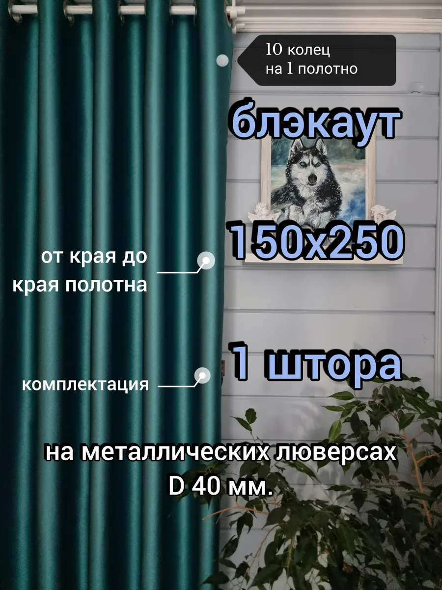 Купить Блэкаут на люверсах 150х250 1 шт.