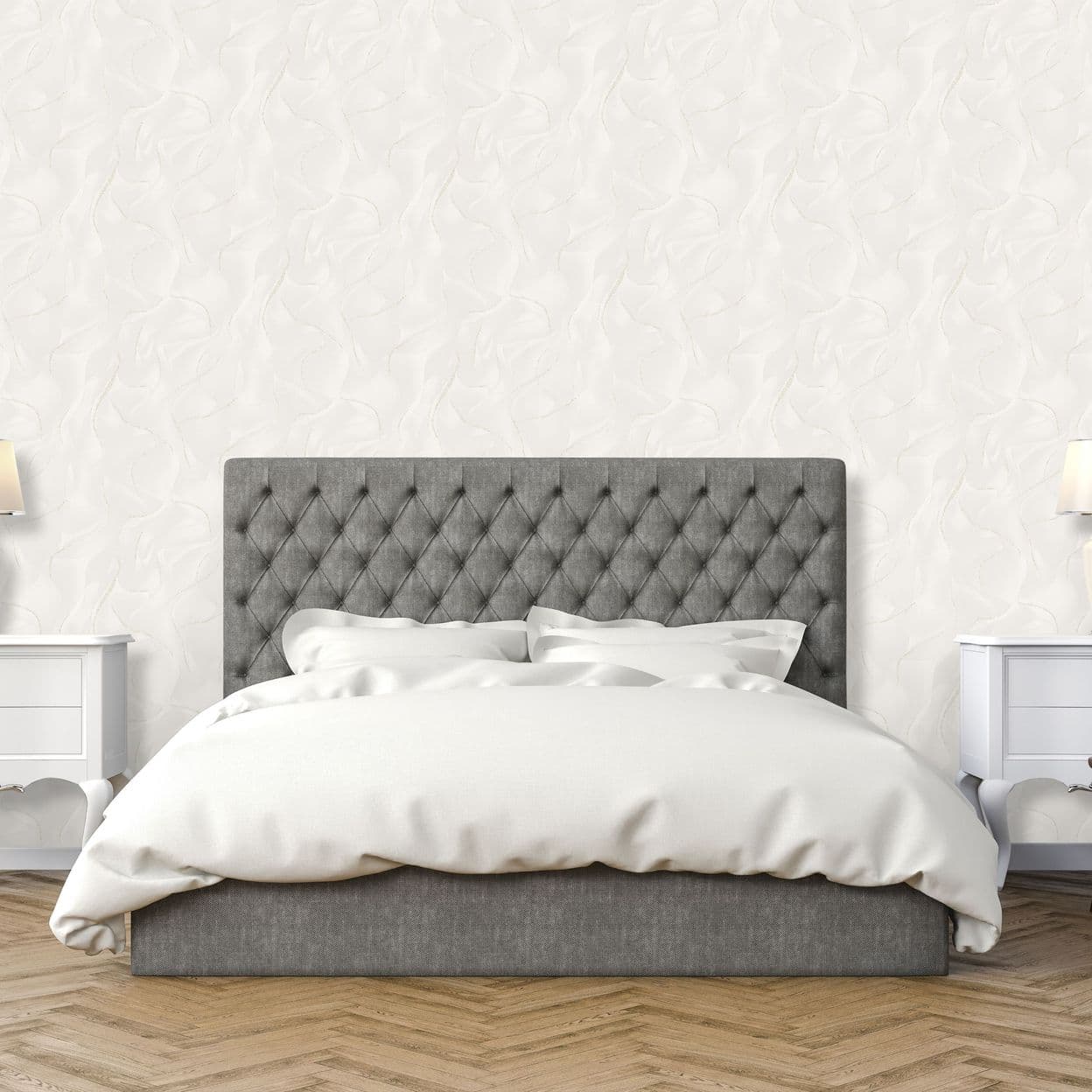 Купить Обои флизелиновые Victoria Stenova Glamour белые 1.06 м VS285421