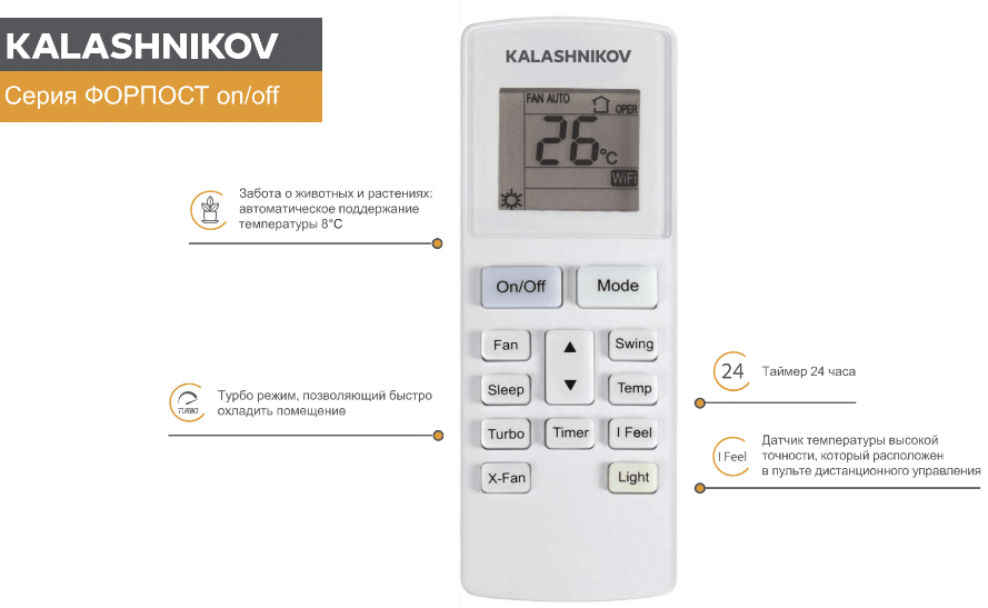 Купить КАЛАШНИКОВ ФОРПОСТ R410A KVAC-**-FP1