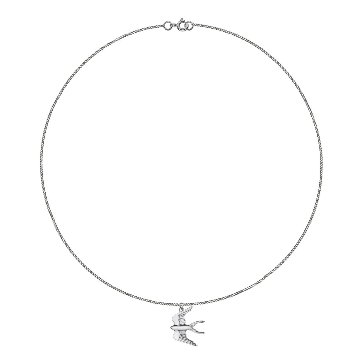 Купить MY SWALLOWS 2.0 Колье с одной маленькой ласточкой, платинирование
