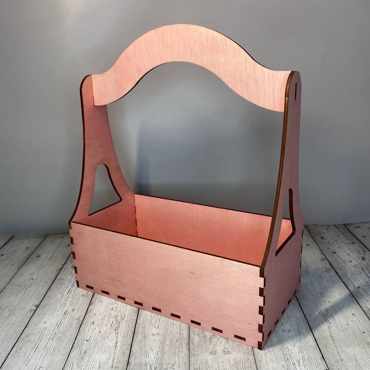 Купить Ящик корзина для губки Оазис. Размеры: 24см*12см. Высота: 29см. Цвет: пудровый