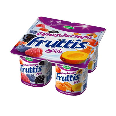 Купить ЙОГУРТ FRUTTIS АБРИКОС И МАНГО 8% 115 Г .  доставка продуктов тюмень . доставка продуктов в тюмени . доставка фруктов тюмень . доставка фруктов