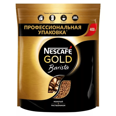 Купить NESCAFE КОФЕ РАСТВОРИМЫЙ СУБЛИМИРОВАННЫЙ С ДОБАВЛЕНИЕМ НАТУРАЛЬНОГО МОЛОТОГО GOLD BARISTA 400 Г. доставка продуктов Тюмень . доставка продуктов