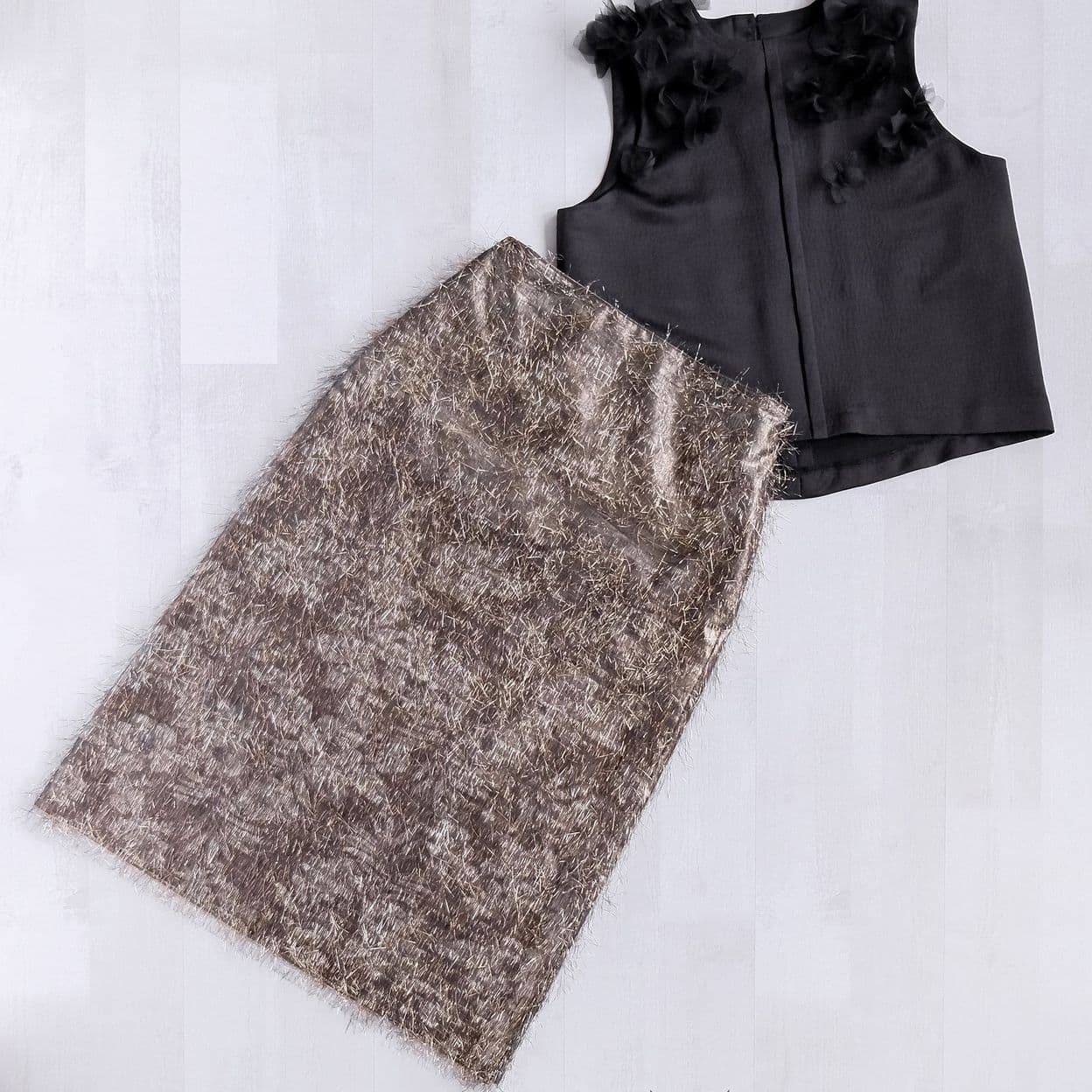 Купить Золотая юбка из бахромы