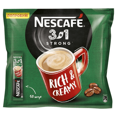 Купить КОФЕ NESCAFE КРЕПКИЙ 3 В 1 50 ШТ. X 14,5 Г. доставка продуктов Тюмень . доставка продуктов в Тюмени . доставка фруктов Тюмень . доставка фрукто