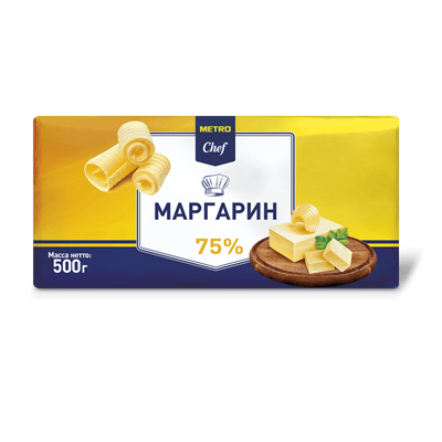 Купить МАРГАРИН METRO CHEF 75% 500 Г. доставка продуктов Тюмень . доставка продуктов в Тюмени . доставка фруктов Тюмень . доставка фруктов в Тюмени . 
