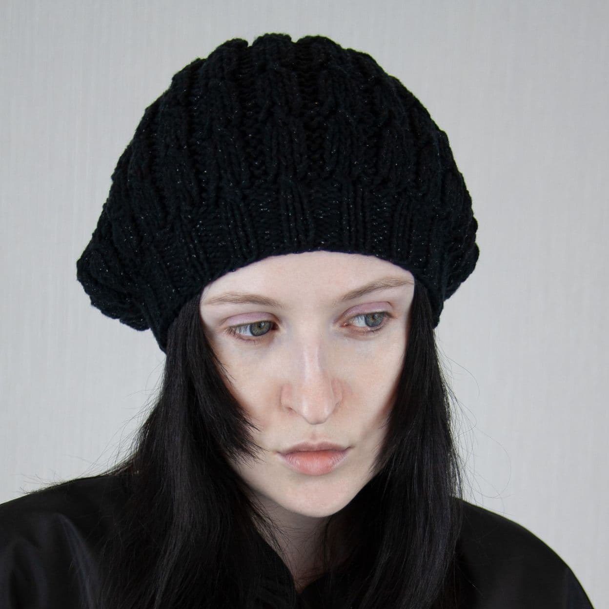 Купить Берет черный люрекс Коллекция "Only Black"