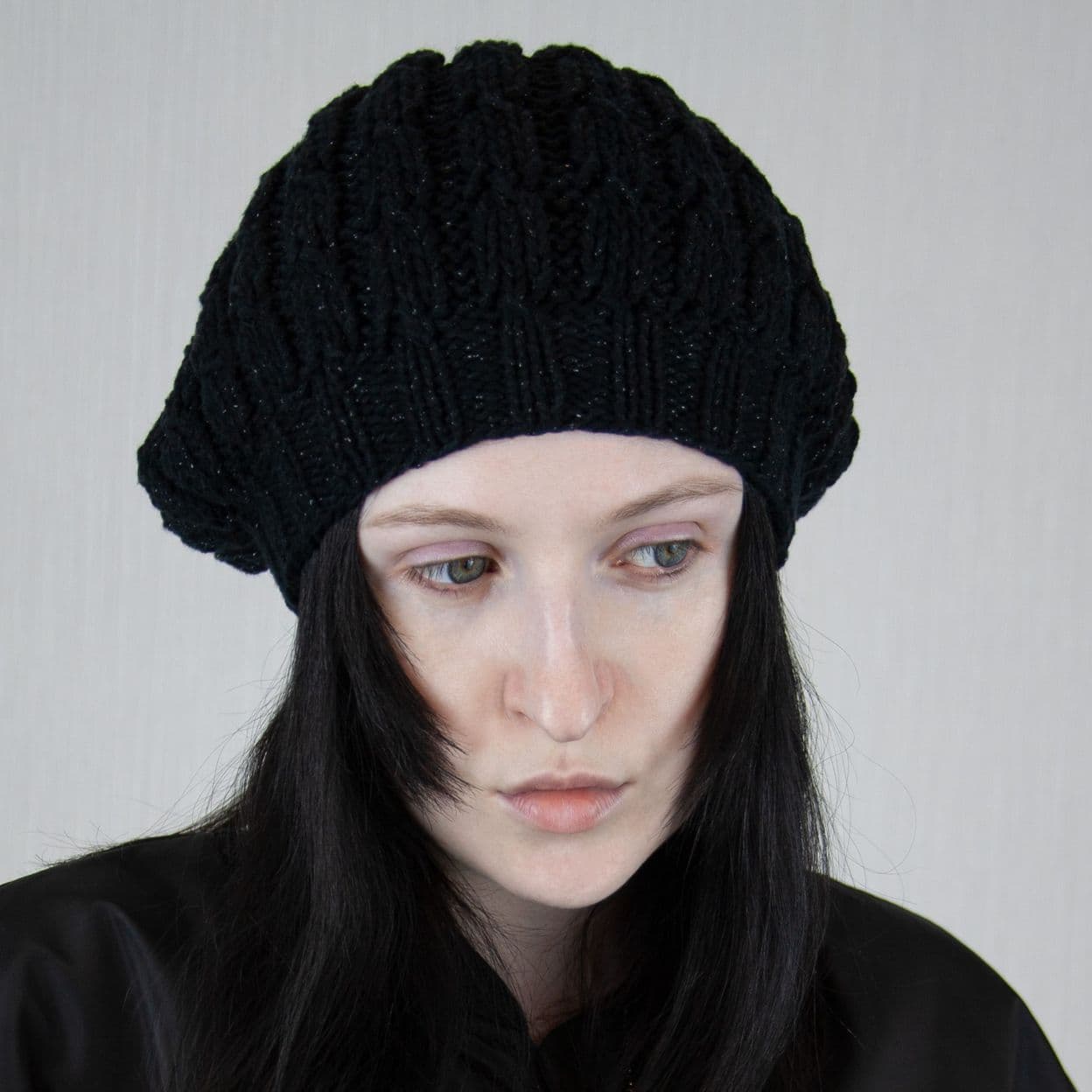 Купить Берет черный люрекс Коллекция "Only Black"