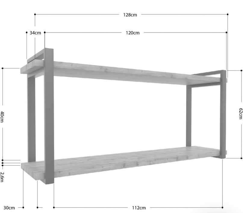 Купить Полка в стиле Loft