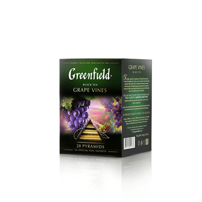 Купить ЧАЙ ЧЕРНЫЙ GRAPE VINES GREENFIELD 20 ШТ. Х 1,8 Г. доставка продуктов Тюмень . доставка продуктов в Тюмени . доставка фруктов Тюмень . доставка 