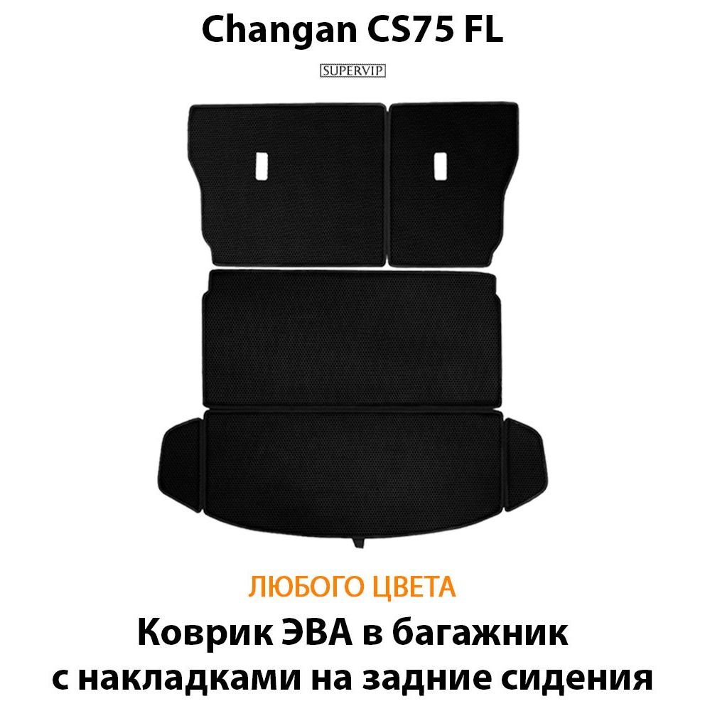Купить Коврики ЭВА в багажник с накладками на задние сидения для Changan CS75FL