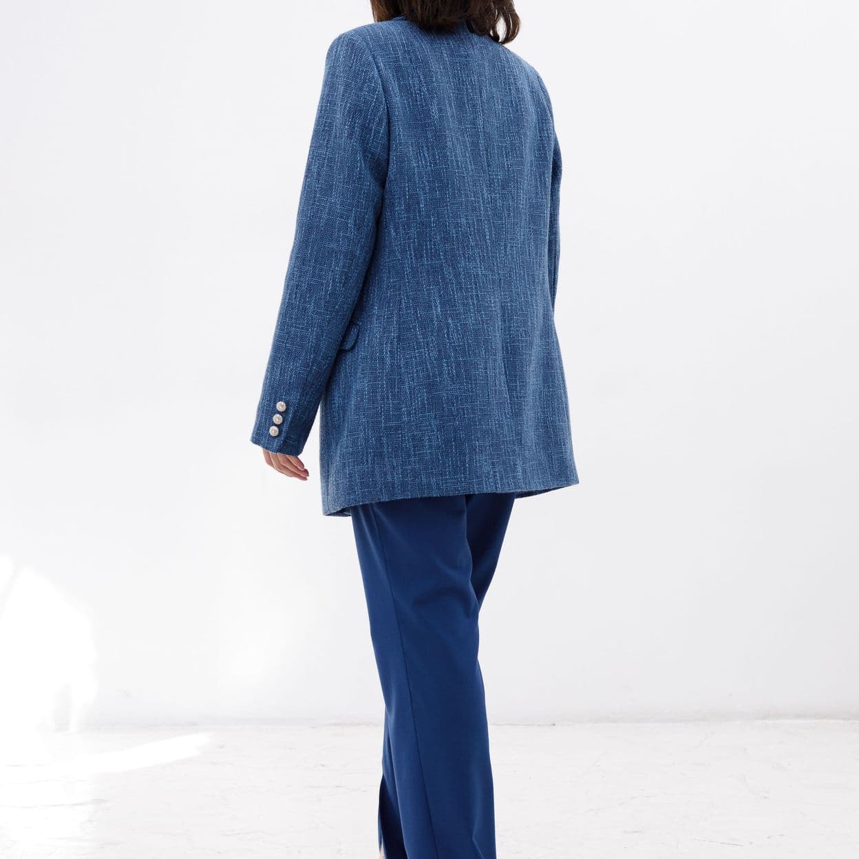 Купить Жакет женский из твида синий