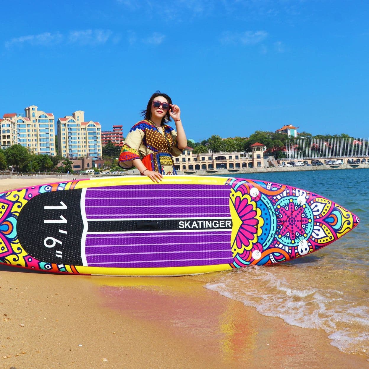 Купить Надувная Sup-доска Dongrun sup 11'6*32*6 с аксессуарами, насос