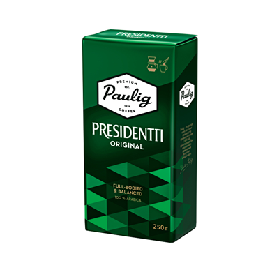 Купить PAULIG КОФЕ МОЛОТЫЙ НАТУРАЛЬНЫЙ ЖАРЕНЫЙ PRESIDENTTI 250 Г. доставка продуктов Тюмень . доставка продуктов в Тюмени . доставка фруктов Тюмень . 