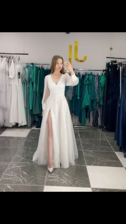 Купить Платье макси с рукавами