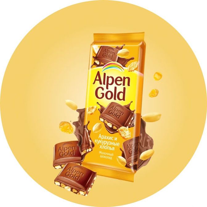 Купить ШОКОЛАД ALPEN GOLD АРАХИС-КУКУРУЗНЫЕ ХЛОПЬЯ 85 Г. доставка продуктов Тюмень . доставка продуктов в Тюмени . доставка фруктов Тюмень . доставка 