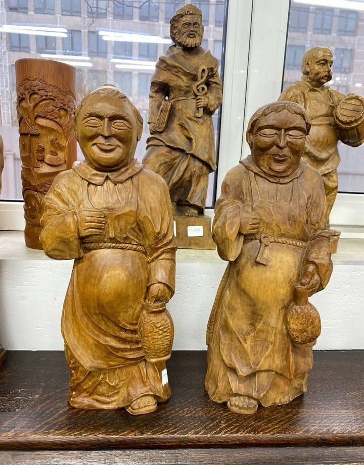 Купить Деревянные скульптуры пара