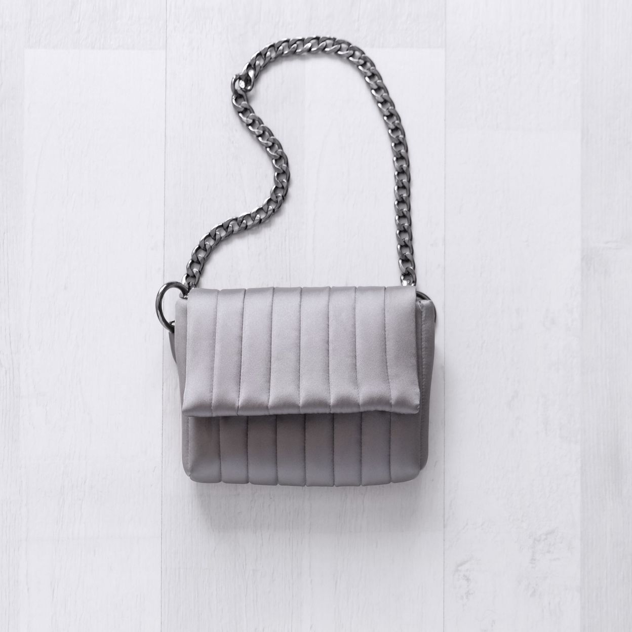 Купить Сумка стеганая AGLAIS в оттенке «Стальной серый»