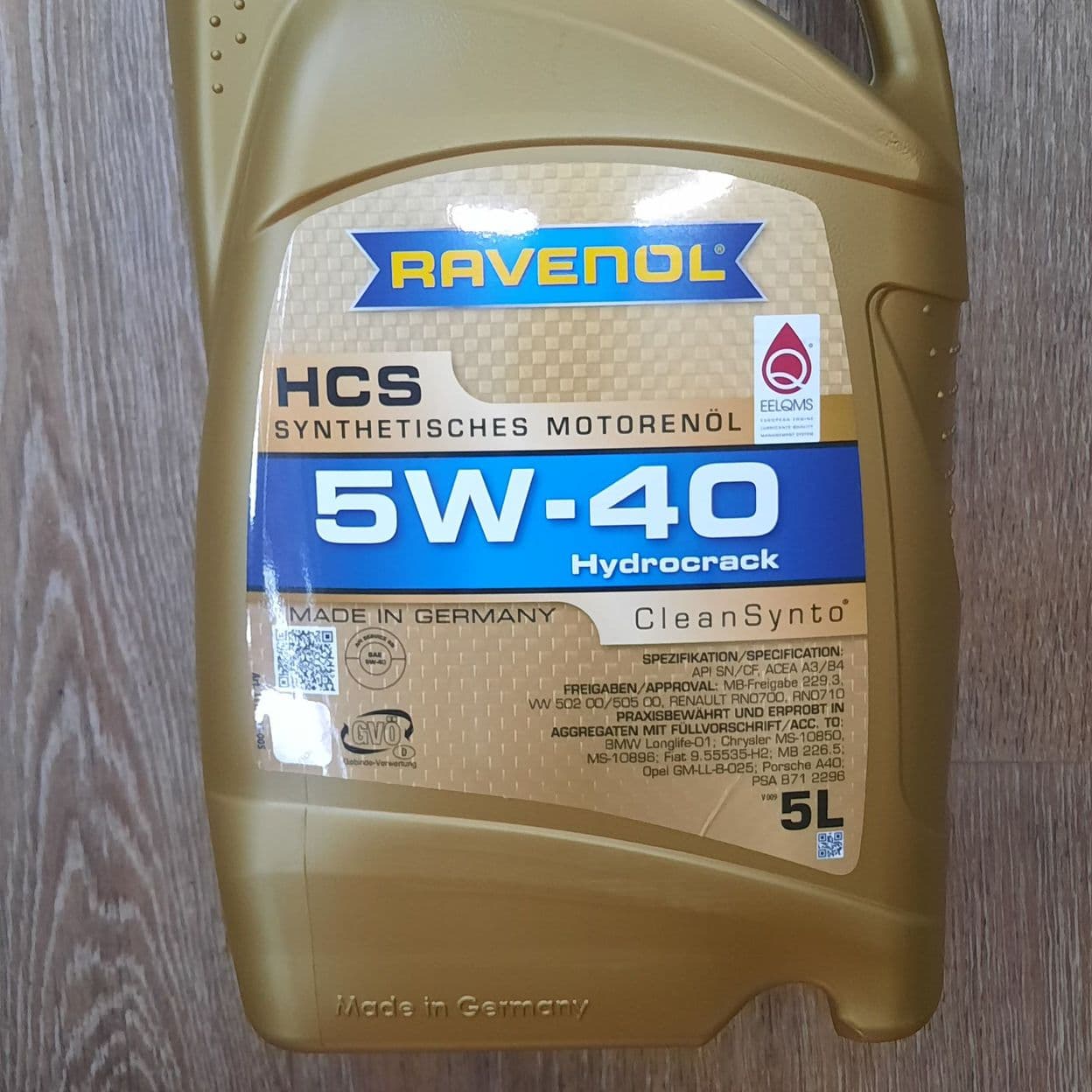 Купить Ravenol HCS 5W-40 синтетика 5W-40 5 л
